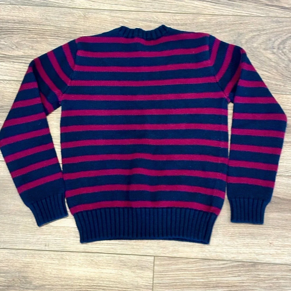 Polo Ralph Lauren Boys 6 Blue and Red 100% Cotton Crewneck Sweater
